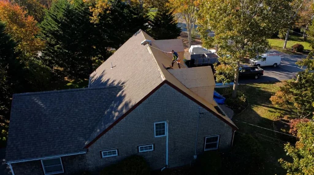JPA Construction roofing work background